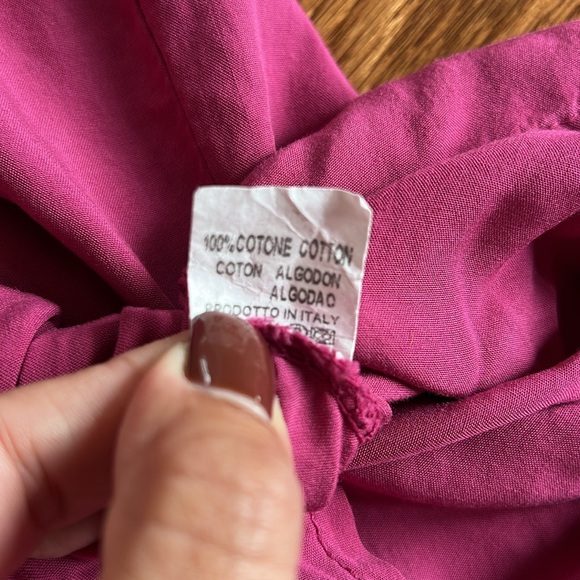 Pinup pink button up sleeveless blouse knot waist from Europe - Picture 4 of 6